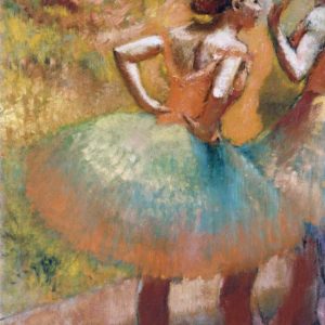 Two Dancers In Green Skirts