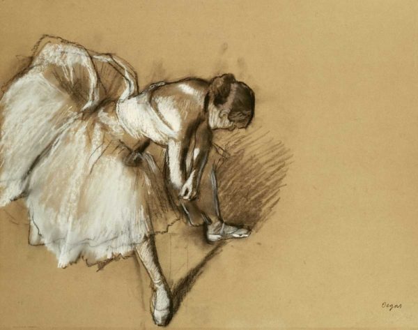 Dancer Adjusting Her Shoe