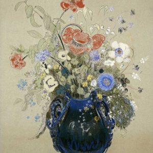 A Vase OF Blue Flowers