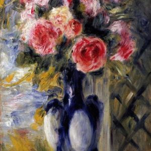 Roses In a Blue Vase