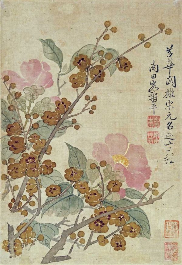 Plum Blossom and Camellias