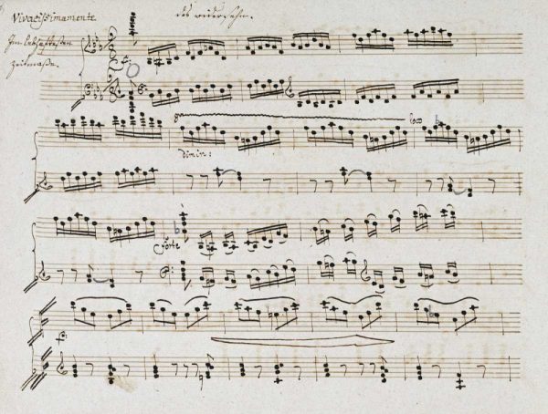 Manuscript of The Second and Third Movements, Piano Sonata In E Flat