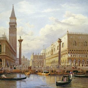 A View of The Piazzetta With The Doges Palace From The Bacino, Venice