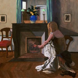 Interior With a Woman In a Shirt