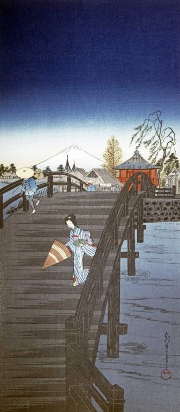 Japanese Print - Yedo River In Tokyo