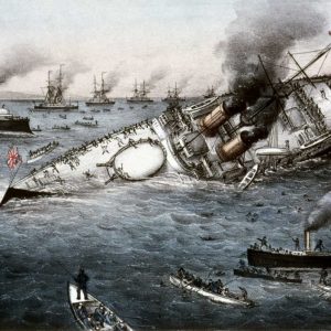 Sinking of The Battleship Victoria Off Tripoli,Syria, June 22, 1893