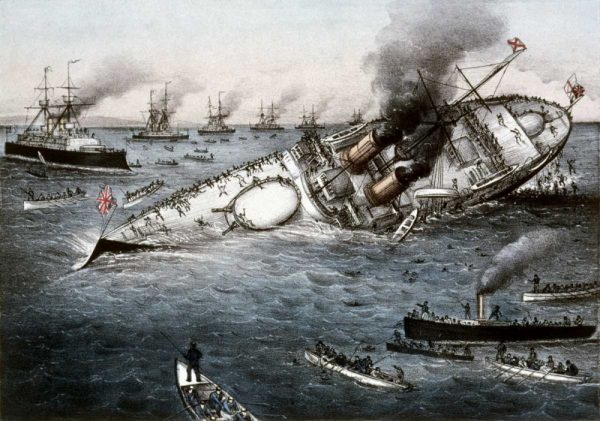 Sinking of The Battleship Victoria Off Tripoli,Syria, June 22, 1893