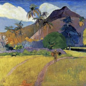 Tahitian Landscape with a Mountain