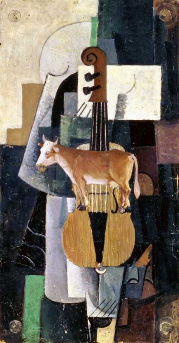 Cow and Violin, 1913