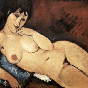 Nude on a Blue Cushion