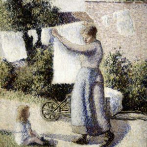 Woman Hanging Laundry