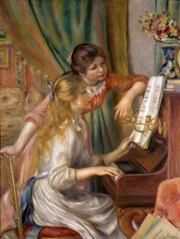 Two Young Girls at the Piano