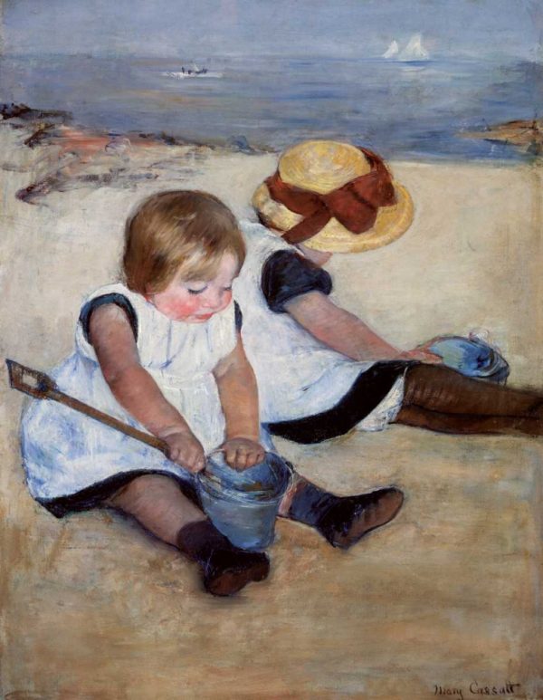 Children Playing On The Beach 1884