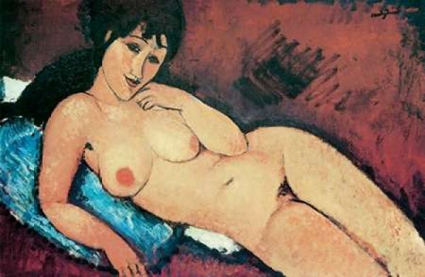 Reclining Nude Raised On Right Arm