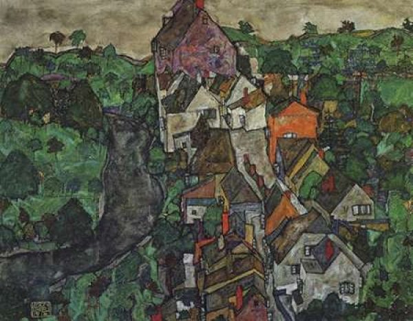 KMapsau Landscape Town And River 1916