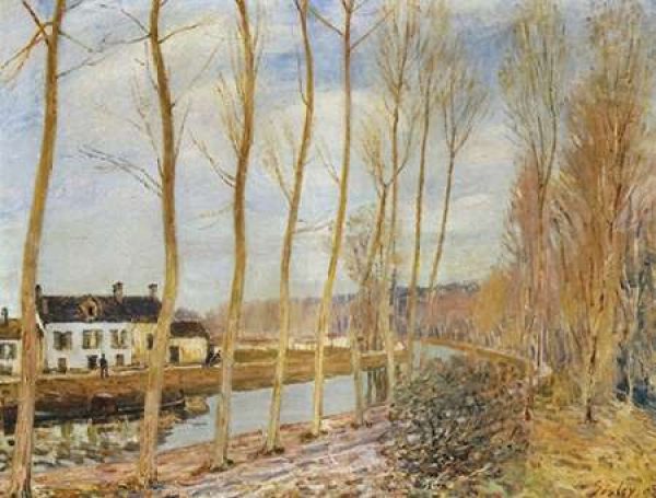 The Canal Du Loing At Moret