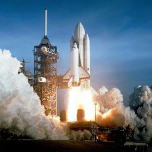 Launch of the First Flight of Space Shuttle Columbia, 1981