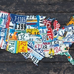 USA License Plate Map