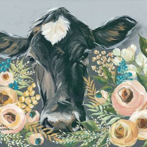 Cow in the Flower Garden