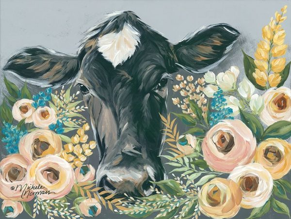 Cow in the Flower Garden