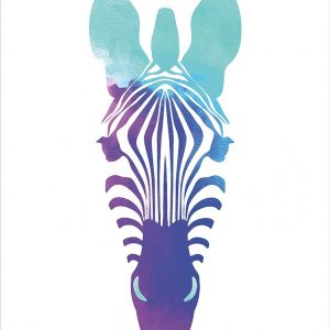 Violet and Teal Zebra