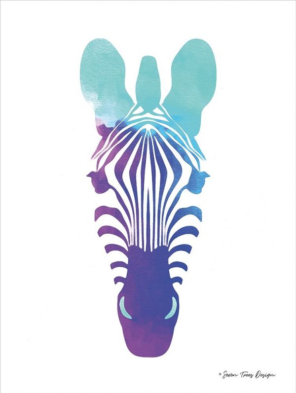 Violet and Teal Zebra