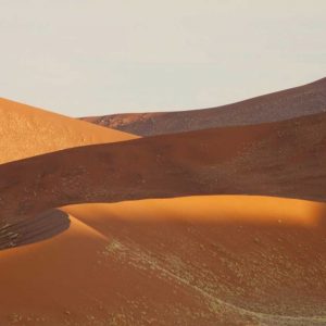 Namibia, Sossusvlei Sunrise over the sand dunes