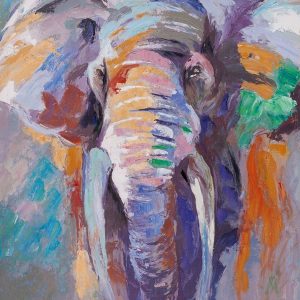 ELEPHANT IN PASTEL COLOR