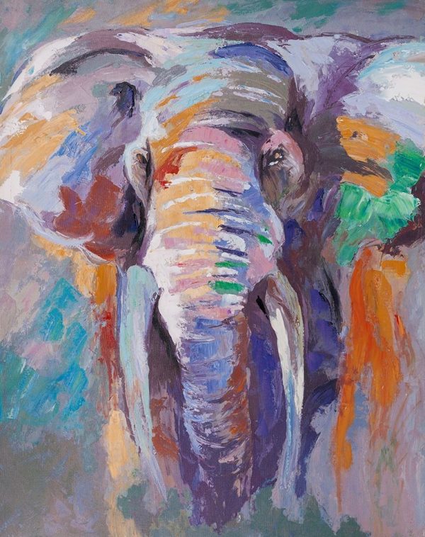 ELEPHANT IN PASTEL COLOR