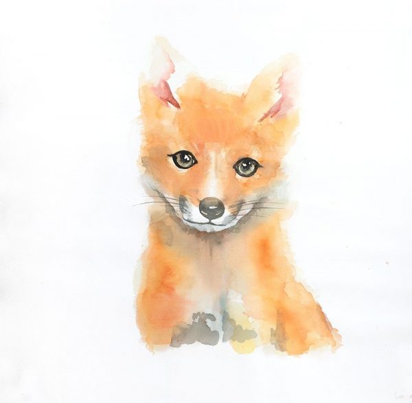 WATERCOLOR SMILING FOX