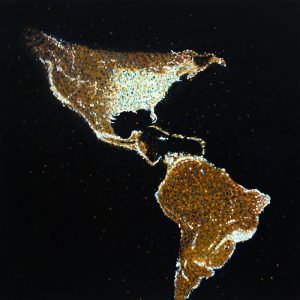 AMERICAN CONTINENT AT NIGHT