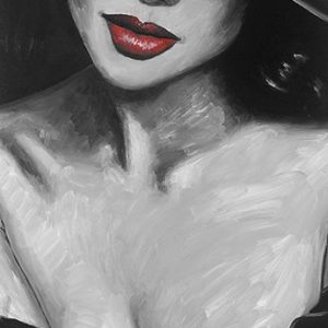 Mysterious Red Lips Lady