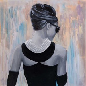 Audrey Hepburn Abstract Style Back View