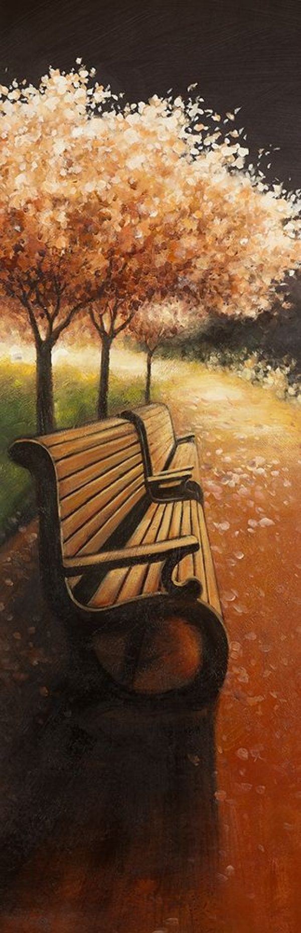 PARK BENCH ON A FALL DAY