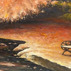 PARK BENCH BY FALL