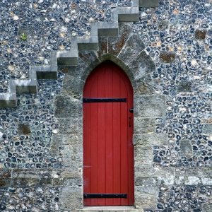 Red Door Under the Stairs