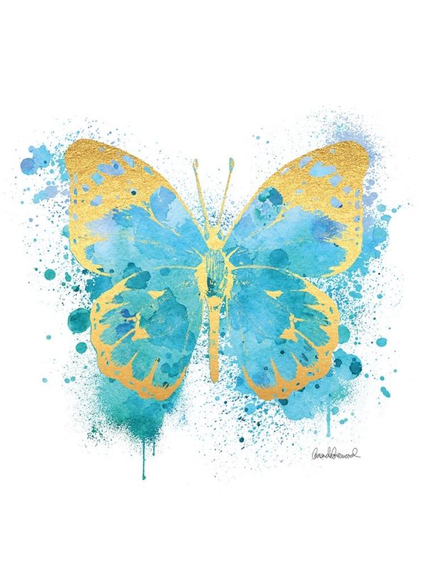 Butterfly Gold and Blue