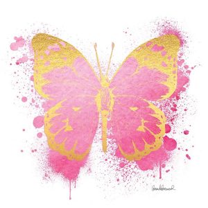 Butterfly Gold and Pink